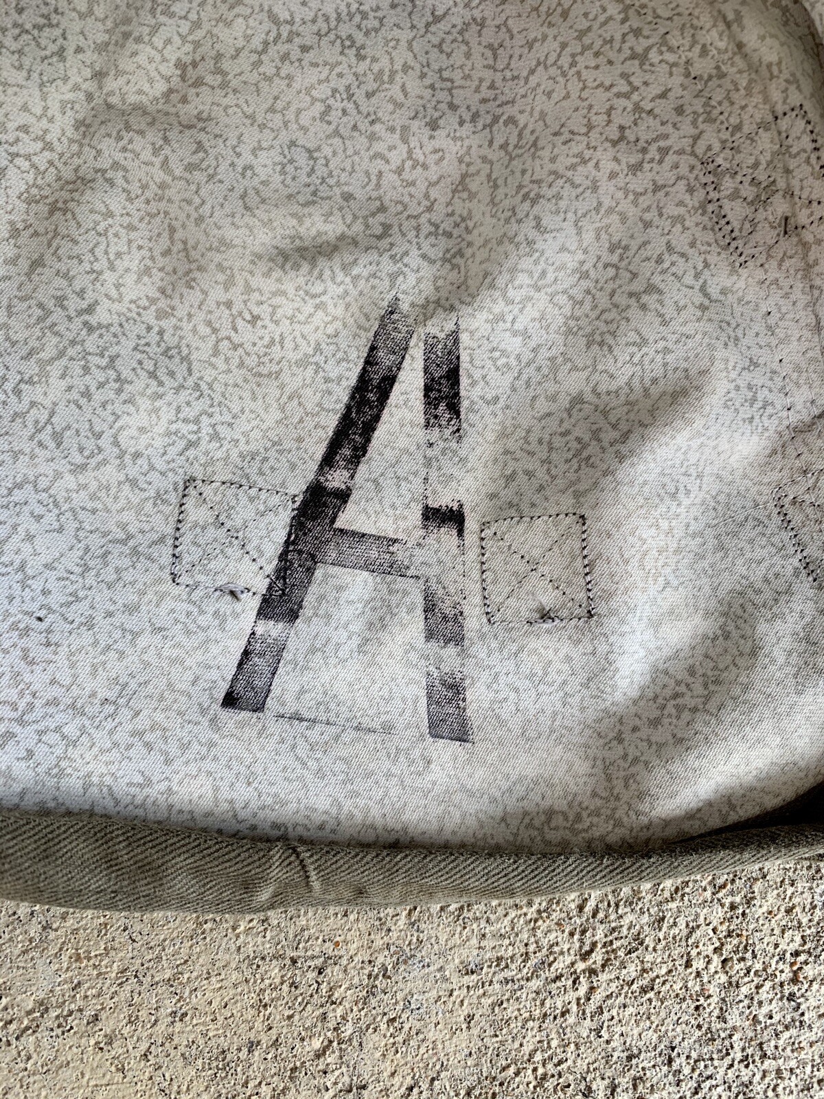 Original West German Army Surplus Flecktarn Camo Helmet Cover Snow Reversible