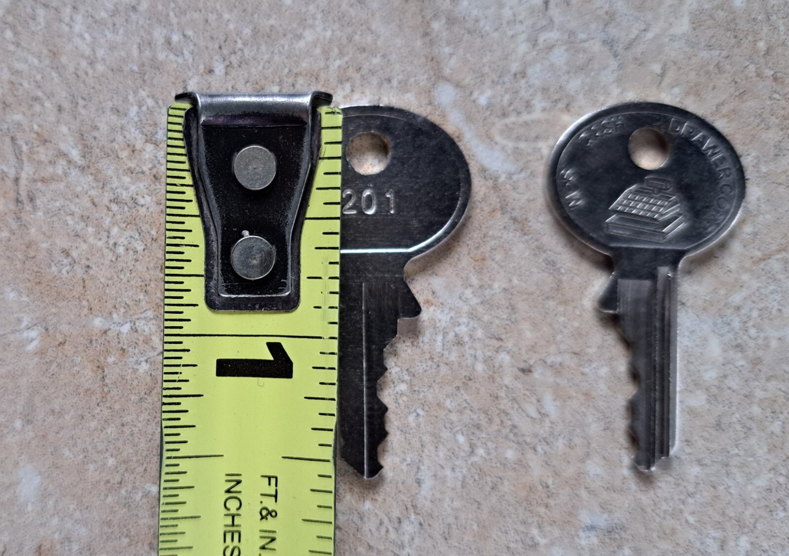 M-S 201 Pair of Keys for EP-125, EP-127 MS Cash Drawer MR201 Fits NCR 2168-K003