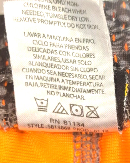 Spalding 2-Pc Athletic Outfit Boys 8 Small Gray Orange Play School