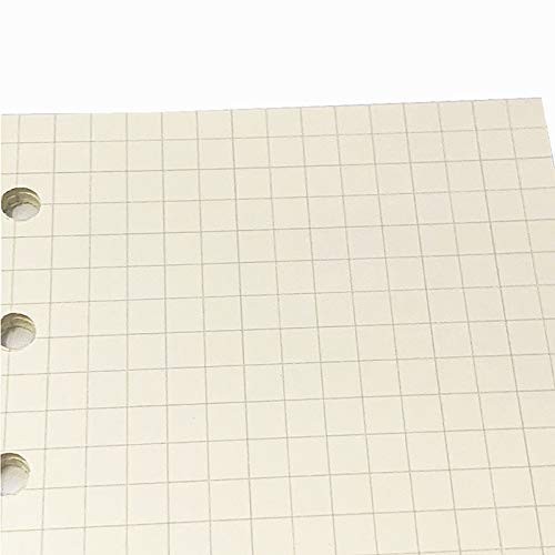 A7 Refill,Pocket Notebook Inserts, Grid 6 Hole Paper for A7, Square