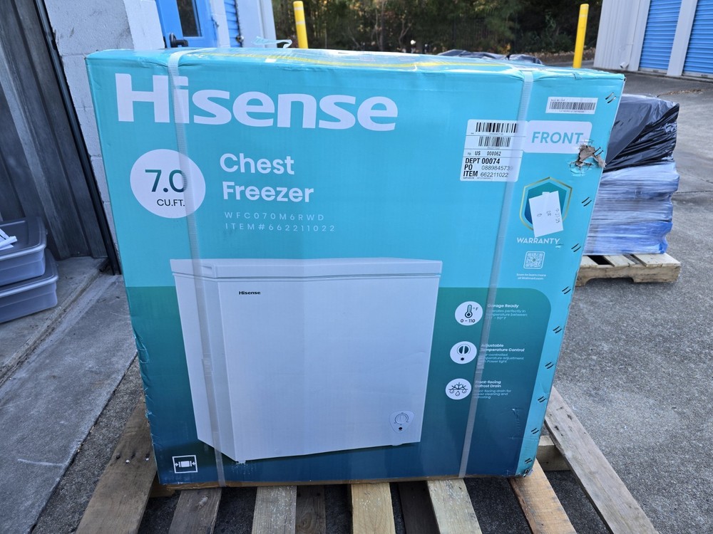 Hisense 7cu Ft Chest Freezer White