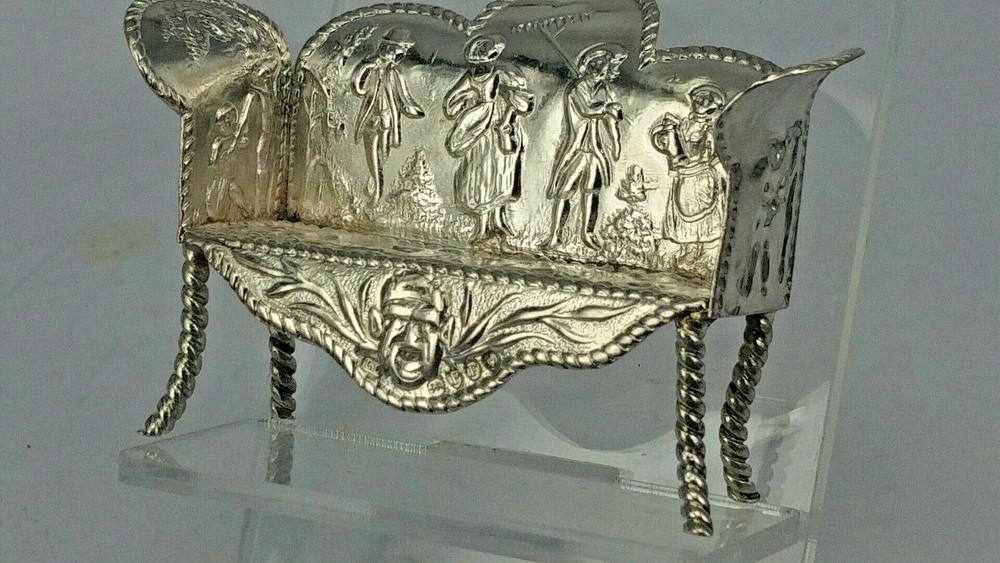 Miniature silver bench