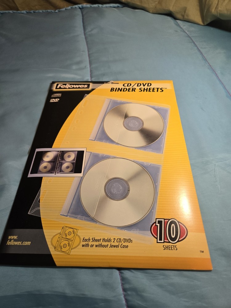 Fellowes CD/DVD Binder Sheets 9 One  Missing Sheets with or with Jewel Cases