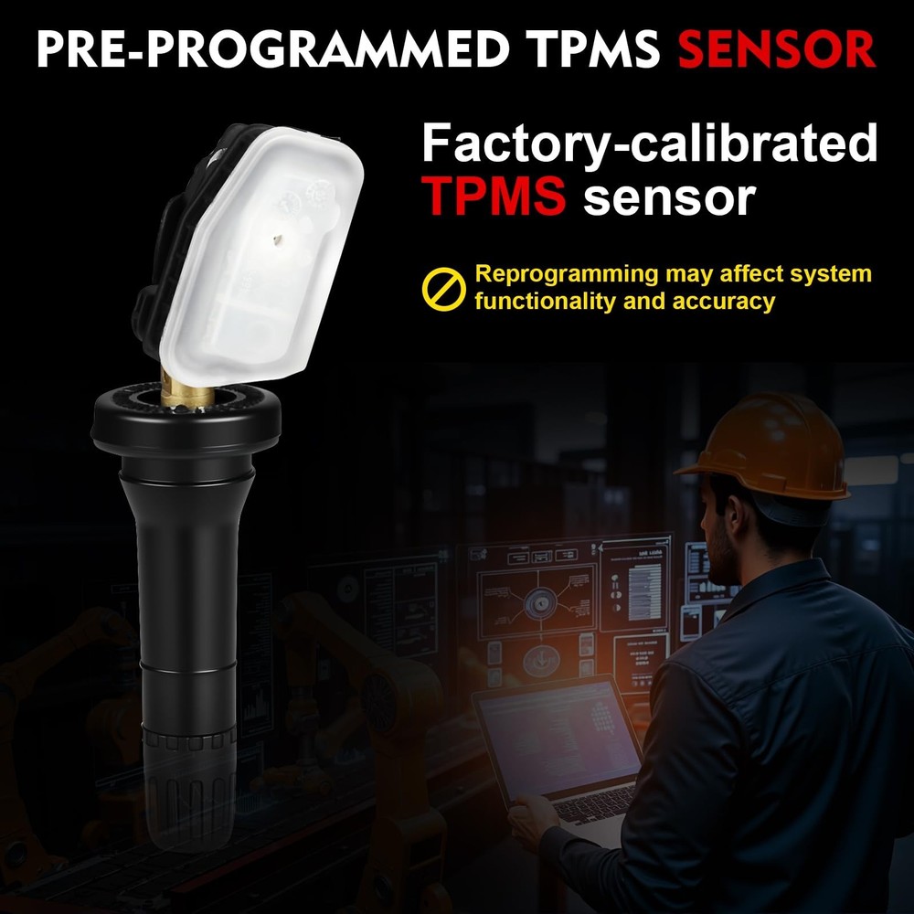 Pre-Programmed 433MHz TPMS Sensor Fit for:-Chevy Silverado 1500 2019-2022, Ma...