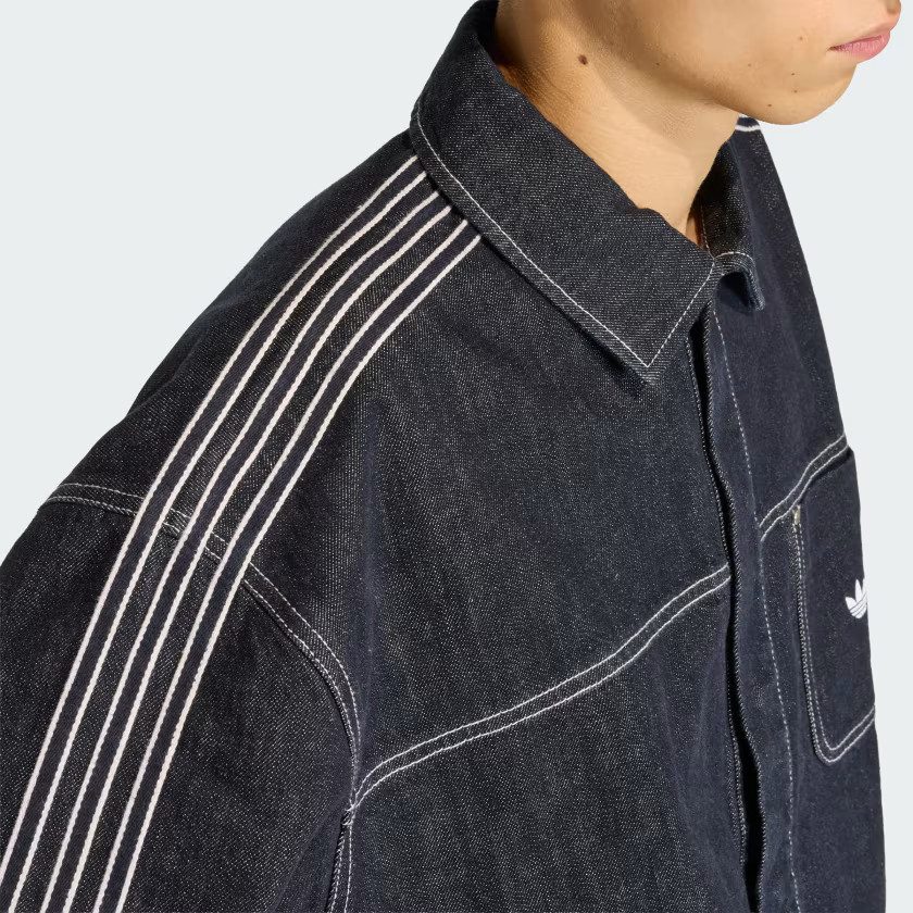 adidas men ORIGINALS DENIM SHORT SLEEVE WORK SHIRT