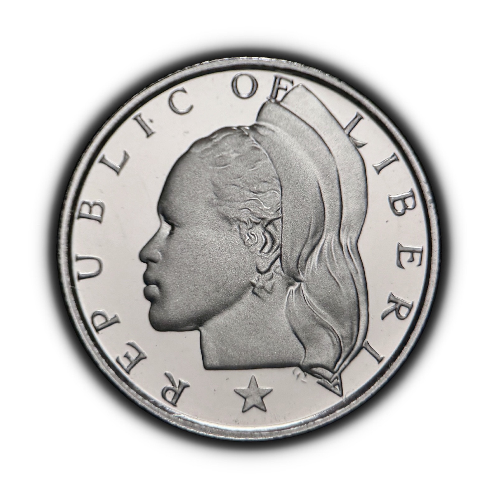 LIBERIA. 1976, 10 Cents - Woman Headdress, Royal Mint Wales RARE 2 Proof