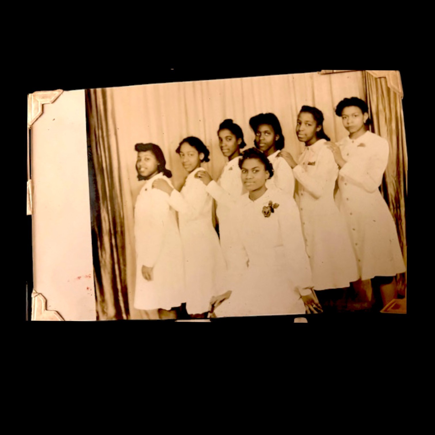 40s Black American Vintage Album Page Photo Booth Friends Dapper Gent & Singers