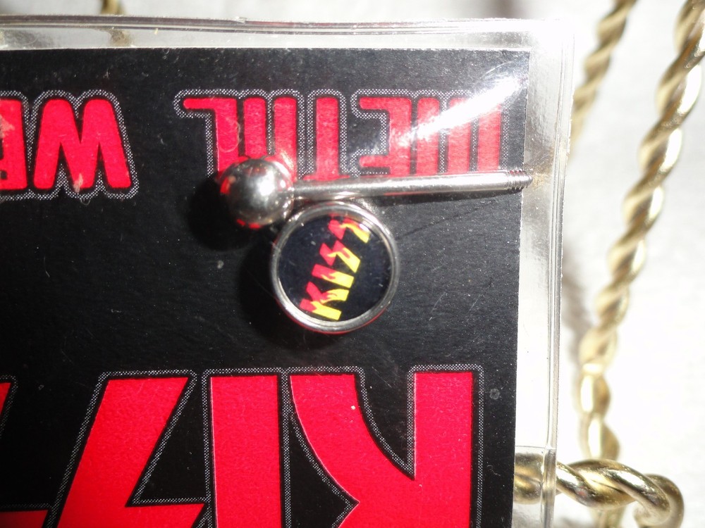KISS Band Metal Wear Flame Logo BarBell Ring Body Jewelry