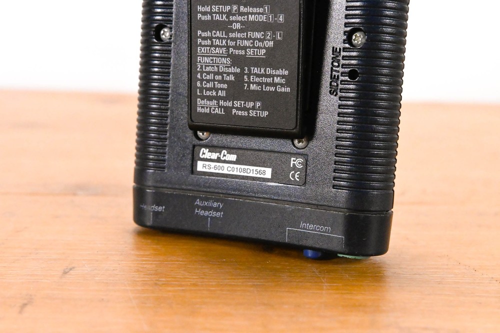 Clear-Com RS-601 Single-Channel Intercom Beltpack CG01U37