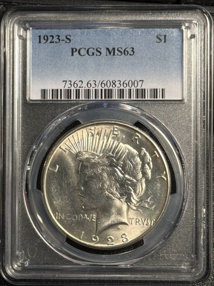 1923 S Peace Silver Dollar PCGS MS-63