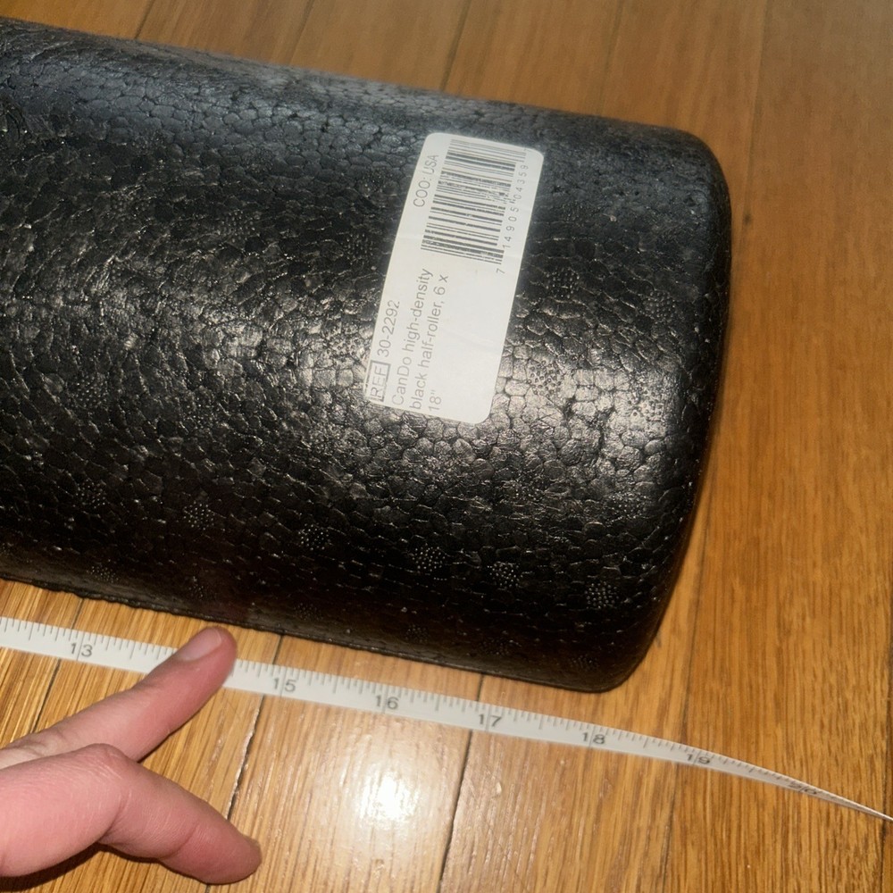 CanDo High density Black Half Roller 6x18”