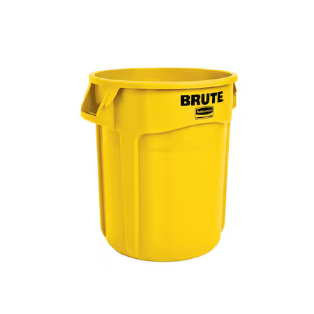 Rubbermaid Commercial Fg261000yel Brute(R) 10 Gal Round Trash Can, Yellow,