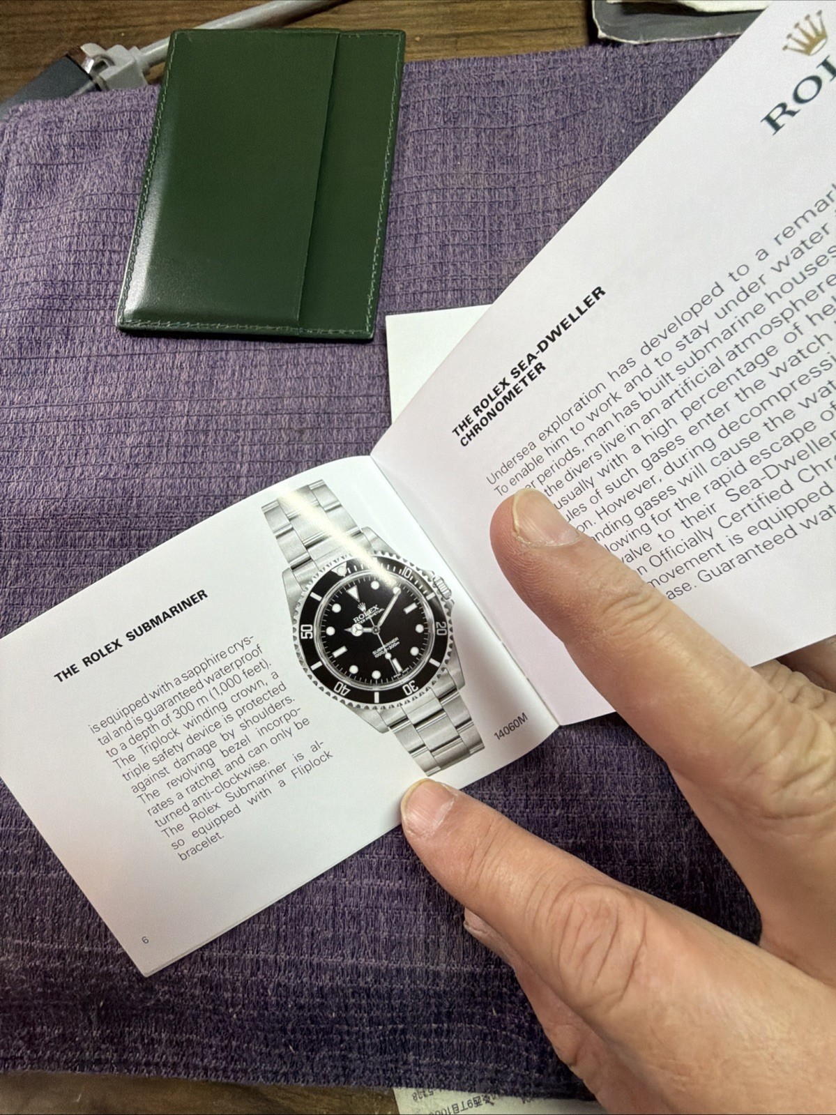 Rolex 2006 Submariner Accessories Set.Booklets;paper hold;Tag;calendar English‼️