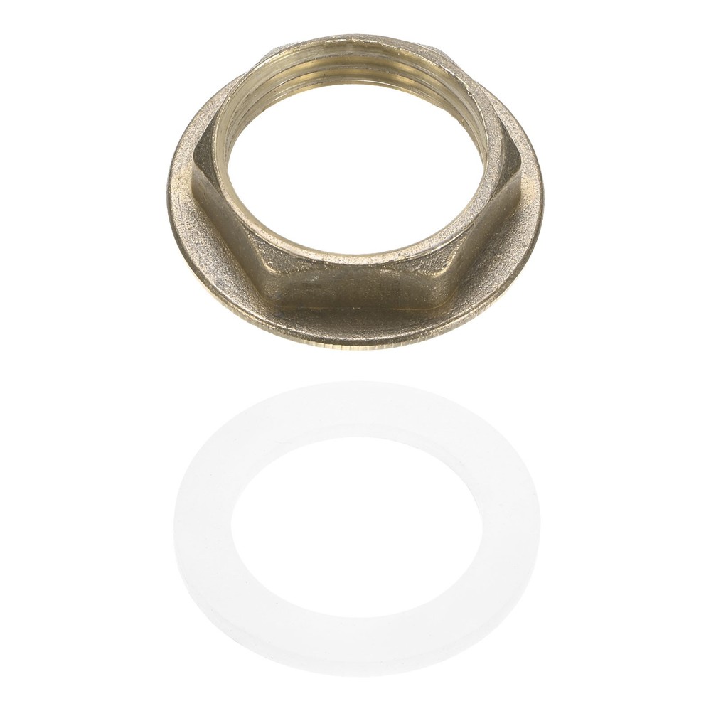Brass G 1" Pipe Fitting Flange Hex Locknuts with Washer