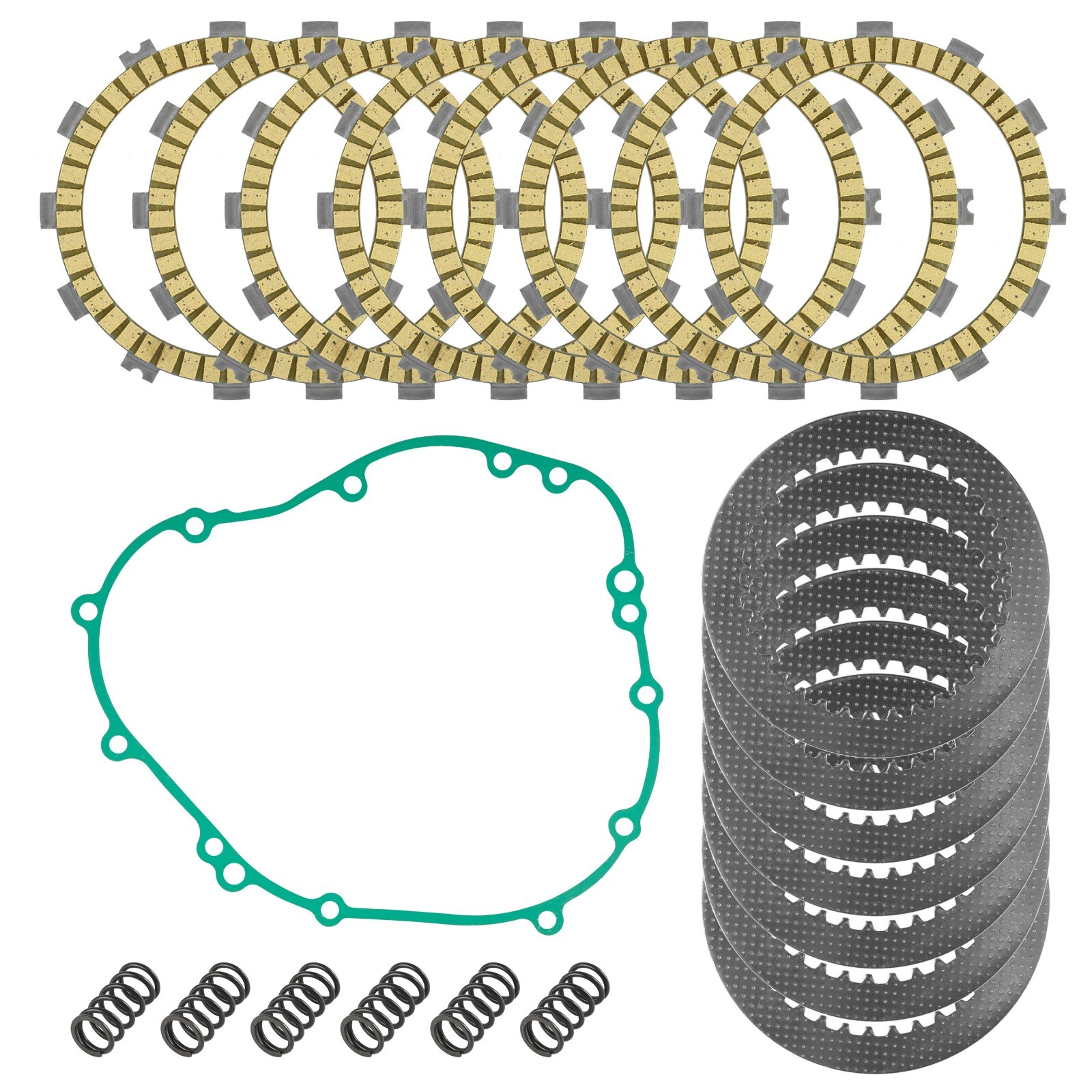 Clutch Friction Plates & Gasket Kit for Kawasaki Ninja ZX-6R ZX600 2007-2012