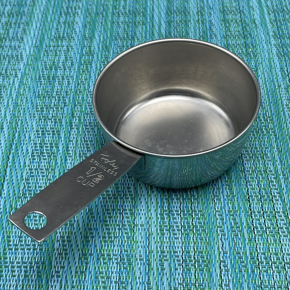 Foley Replacement 1/2 Cup Measuring Cup Stainless Handle Vintage Script Logo