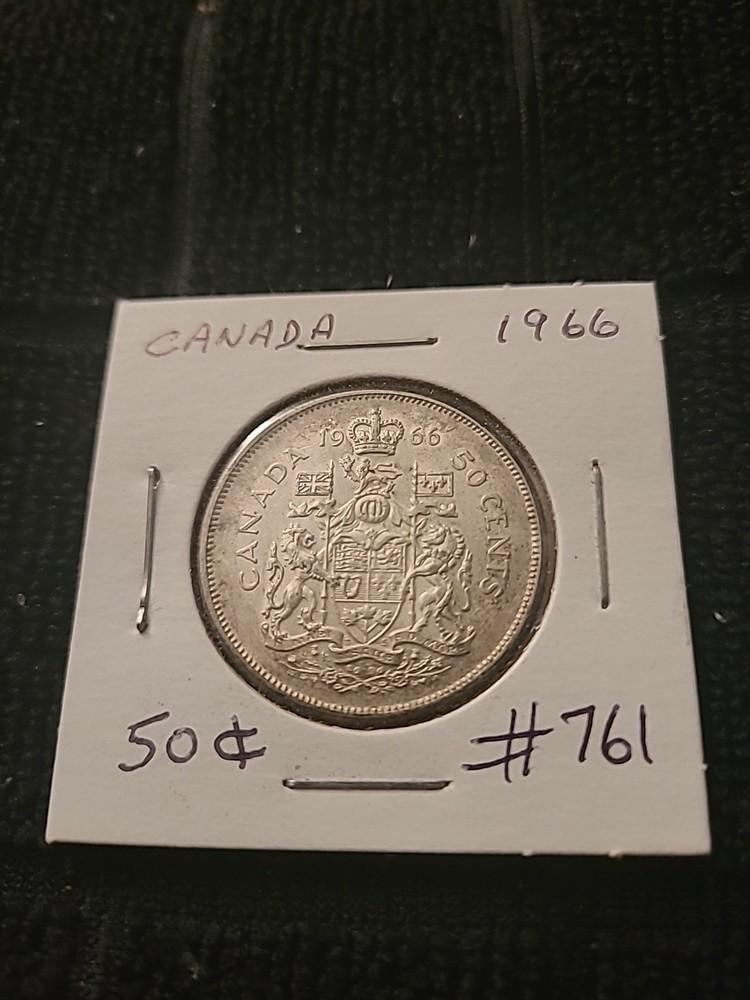 Canada Silver 1966  50 Cents Half Dollar. Nice Details