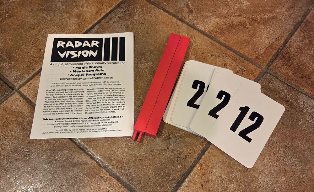 Radar Vision by Samuel Patrick Smith Magic Mentalism Tricks