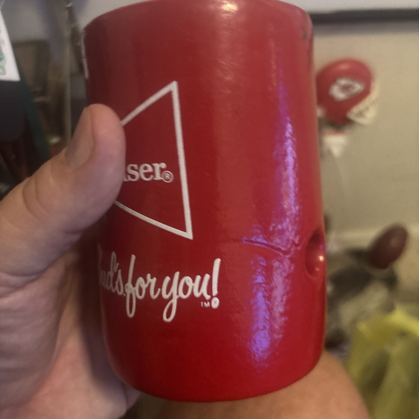 Vintage Budweiser Sealed Red Foam Kool Kan 1979 “This Buds For You!” EUC