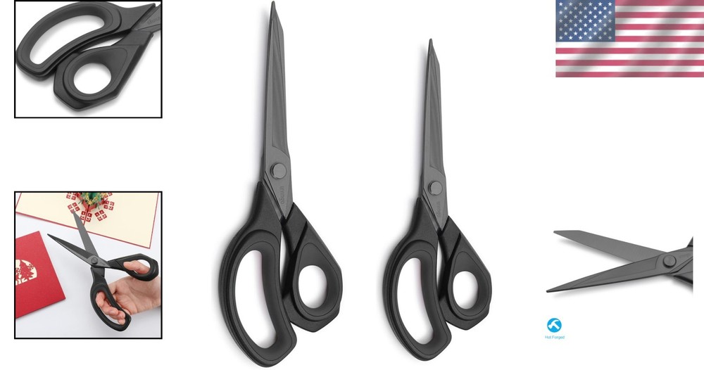 Professional Titanium Fabric Shears, 2 Pack