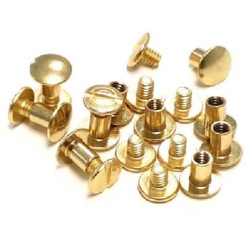 Solid Brass Chicago Screws for Tack/craft projects in 3 sizes