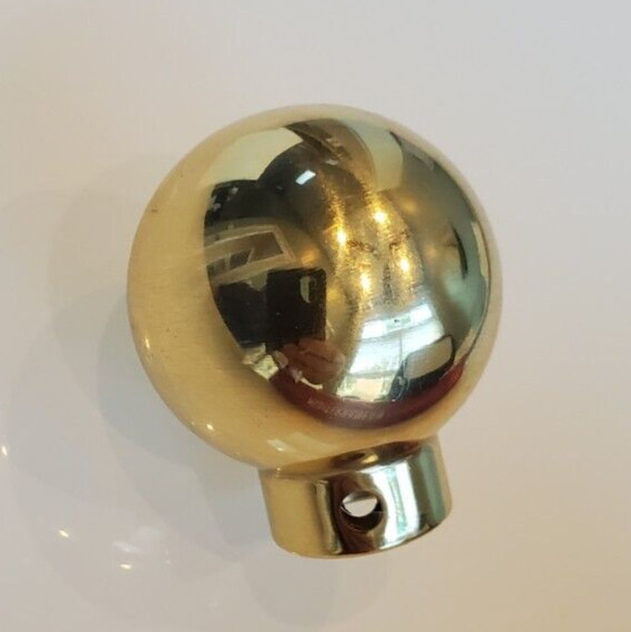 Heavy Brass pull knobs, 1.5" diameter for cabinets, door latches & decor finials