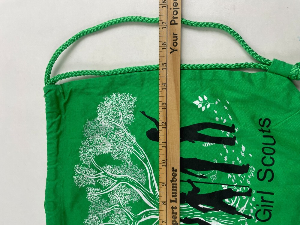 Girl Scouts Drawstring Backpack Green
