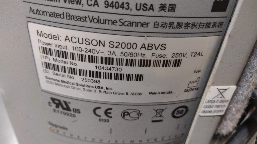 ACUSON S2000 ABVS Ultrasound System