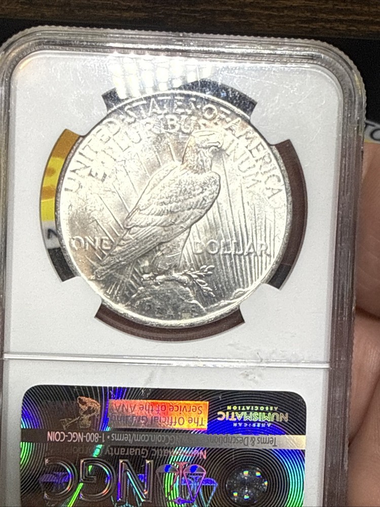 1922 Silver Peace Dollar NGC MS 65