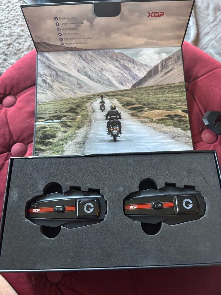 XGP Motorcycle Mesh Intercom Bluetooth Headset 2 Pack