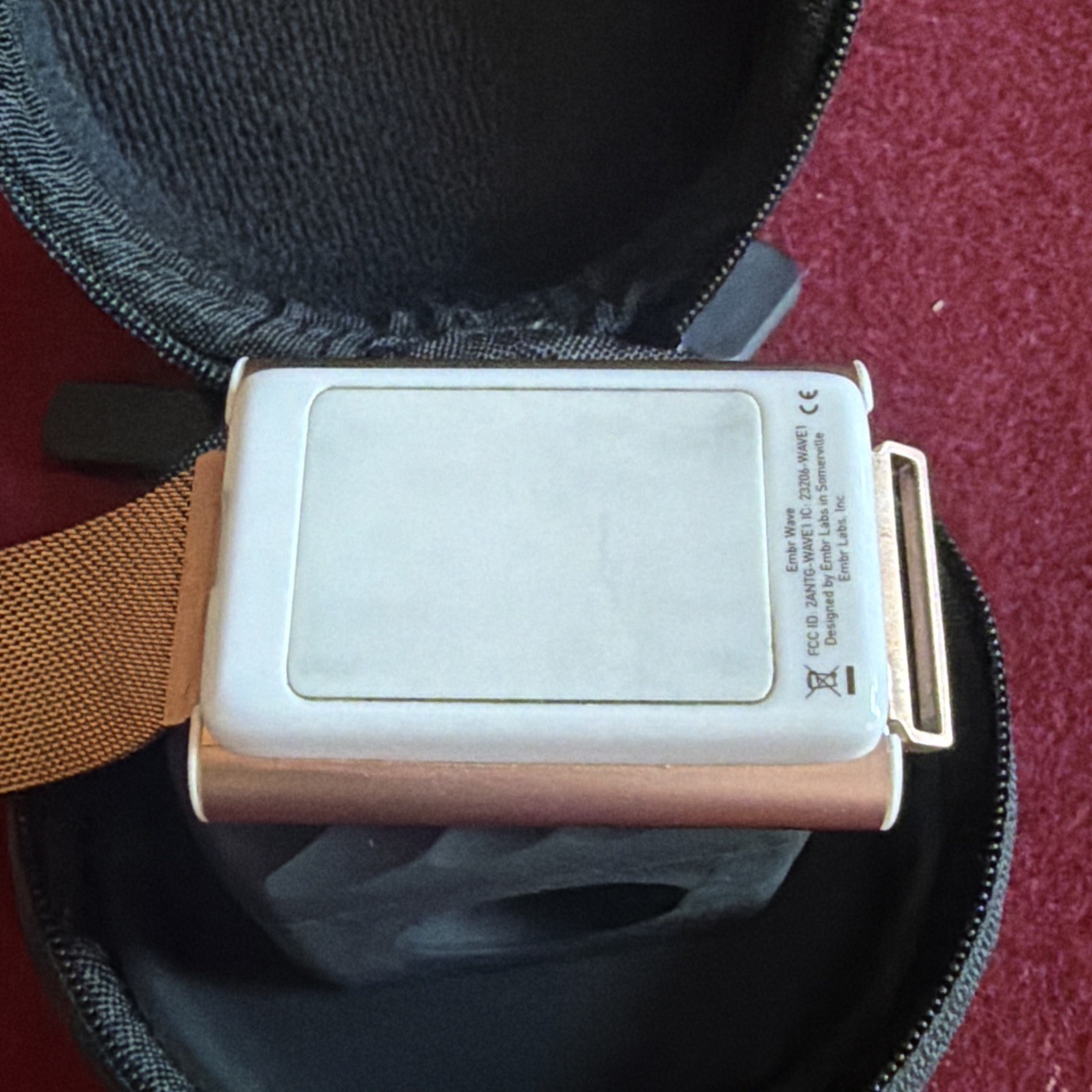 Embr Wave With Travel Case Cooling And Warming Wristband Rose Gold Used