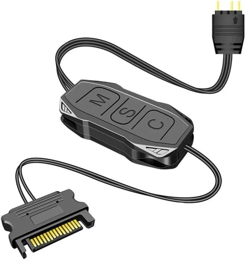 ARGB 5V 3 Pin To SATA Interface Extension Cable RGB Sync Controller Cable for PC