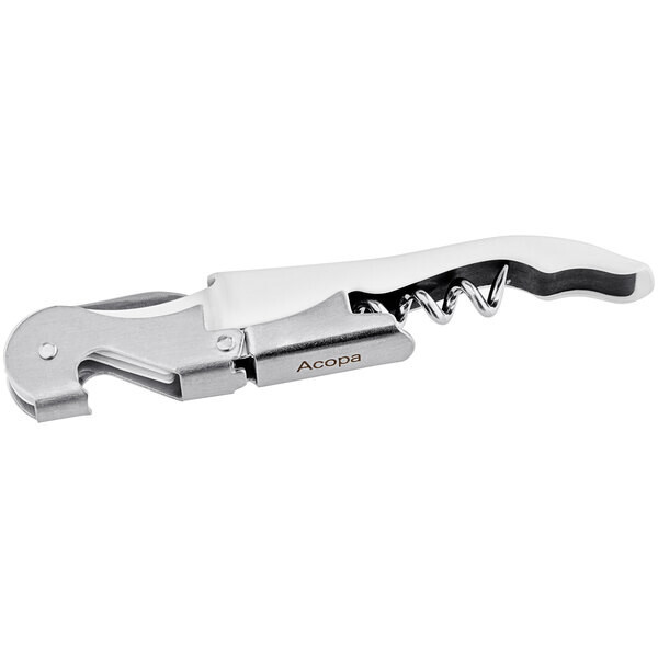 Acopa Waiter's Corkscrew with White Metal Handle