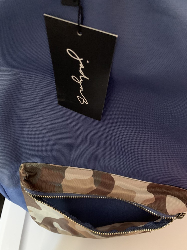 NEW JDB JADYN CAMO Blue BACKPACK BAG NWT