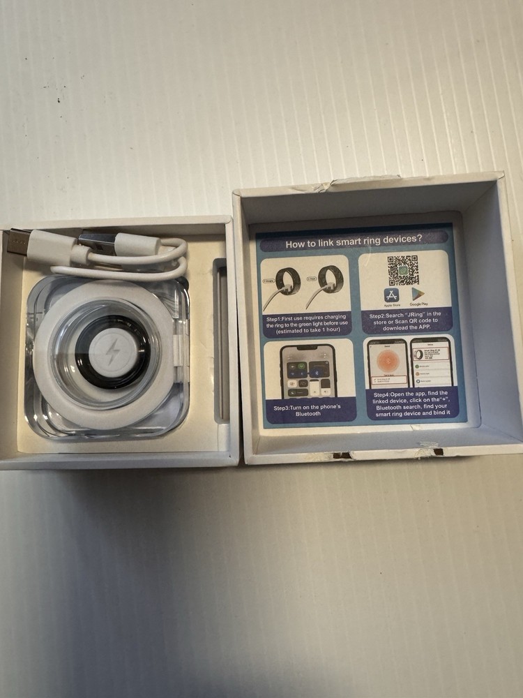 Hugrow Smart Ring with Display Black #3 Activity Tracker for iOS Android