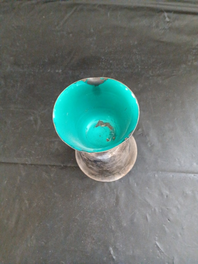 Reed & Barton Red & Green Silver Plated Double Jigger