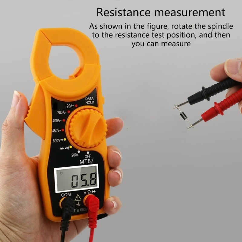 High Accuracy Sound Alerts Digital Clamp Meter Featuring Quick Data Recording