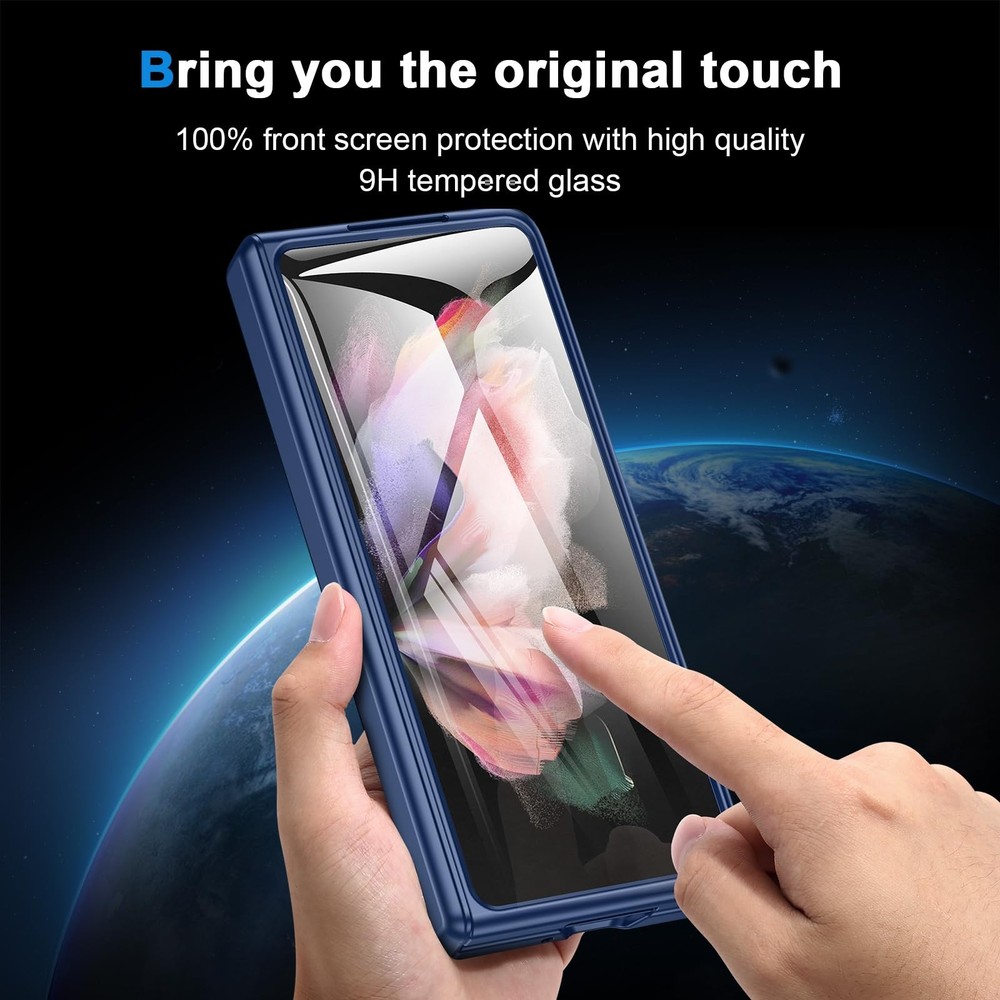 Samsung Z Fold 3 Case w/ Hinge Protection, Kickstand & Screen Protector - Slim