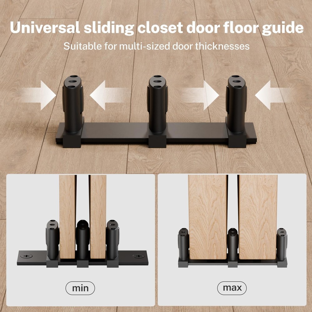 Sliding Closet Door guide Floor Mount hardware replacement set New