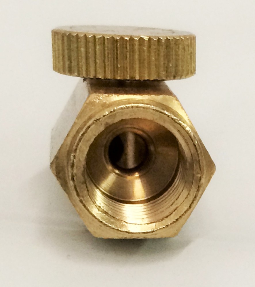 2 PC 1/4" NPT Inline Regulator Solid Brass Compressed Air Pressure Valve Tool