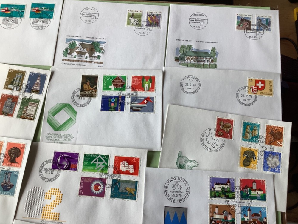 Switzerland postal covers 17 items Ref A2196