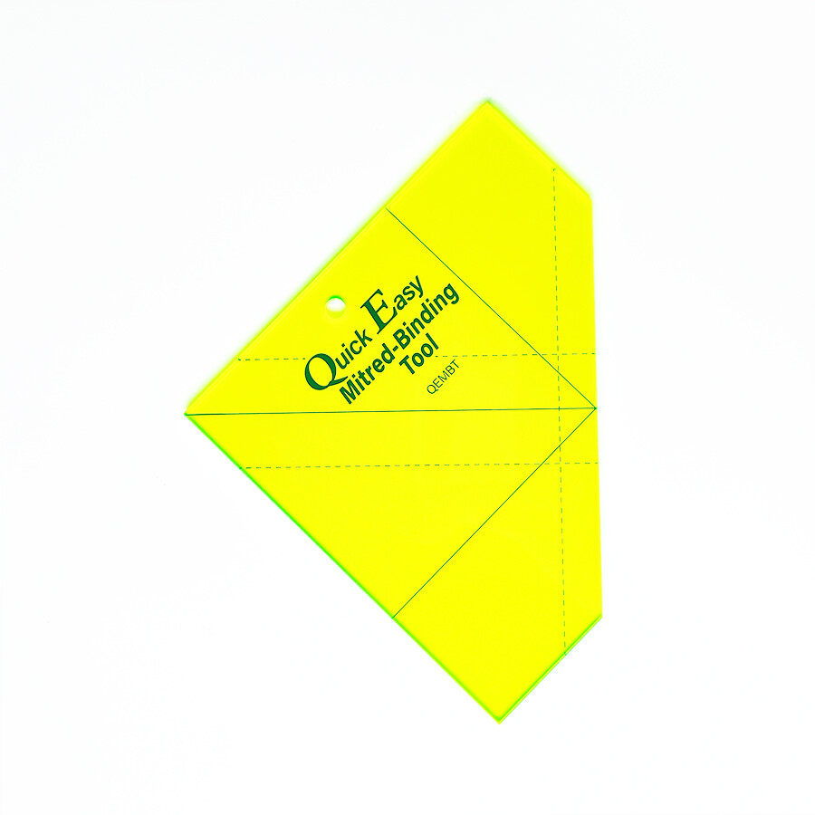 1PC Quick and Easy Miter Binding Tool with Ruler Template Quilting Tool #QEMBT