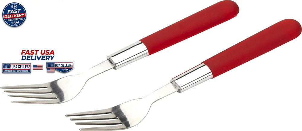 2-Count Stainless Steel Dinner Forks Standard Table Fork Set Kitchen Flatware