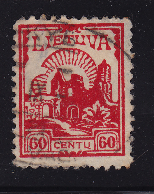 Lithuania 1923 used #170 stamp with black cancel