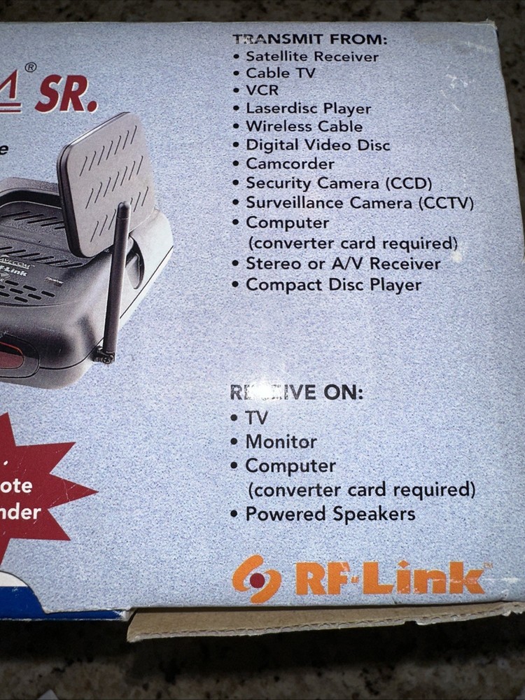 Wavecom Sr. Audio Video Communicator DDS/DVD/CABLE, Wireless Model WCS30-100