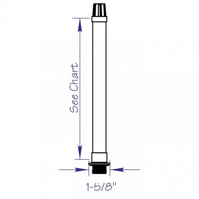 Flow-Rite Controls 1-1/8" Livewell Standpipe 12 #MA-STDP-12