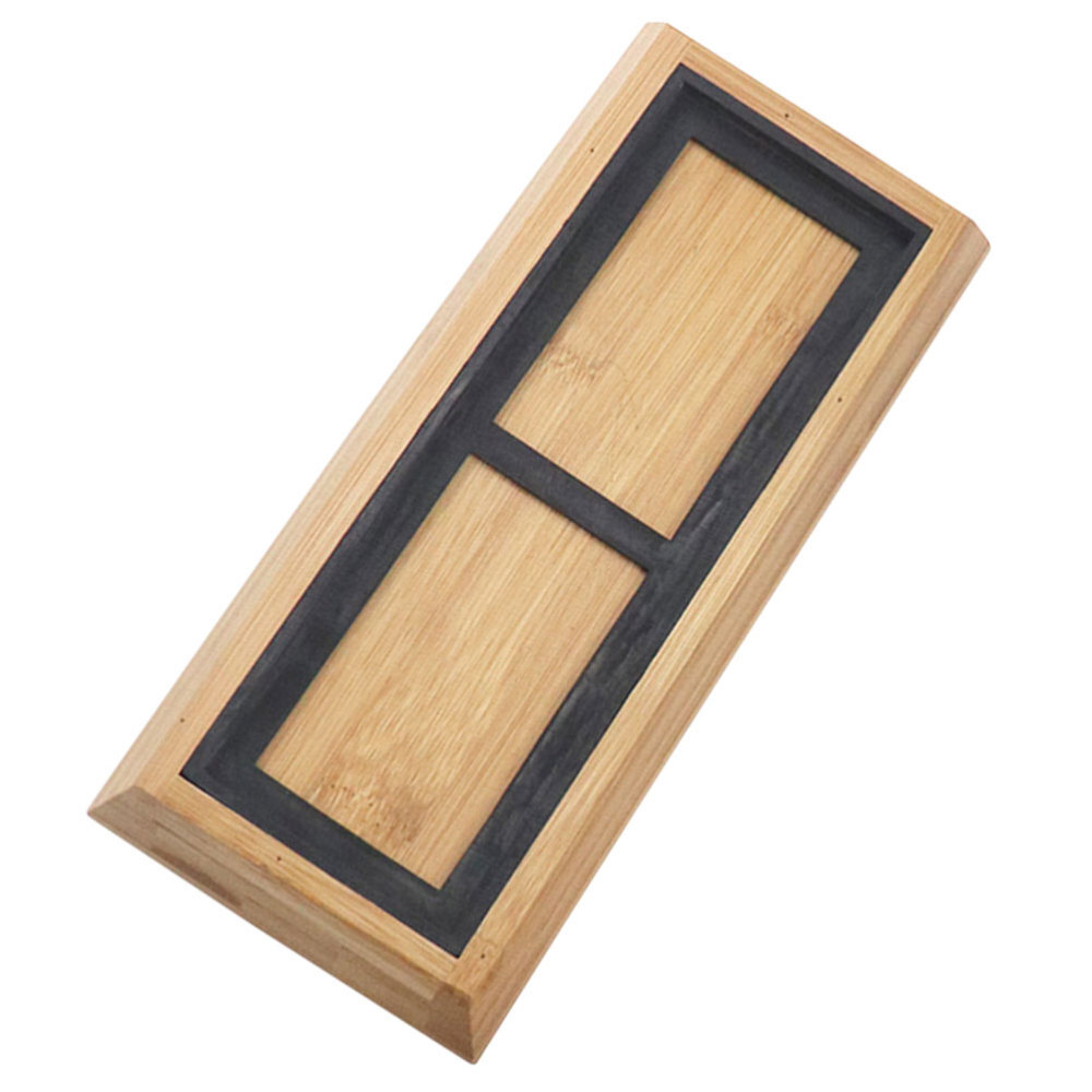 1 Set Bamboo Sharpening Stone Base Whetstone Holder Home Sharpener Base