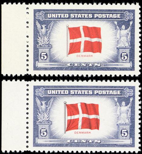 920a VF NH Red Over Black Reverse Printing Error With Normal -**- Stuart Katz