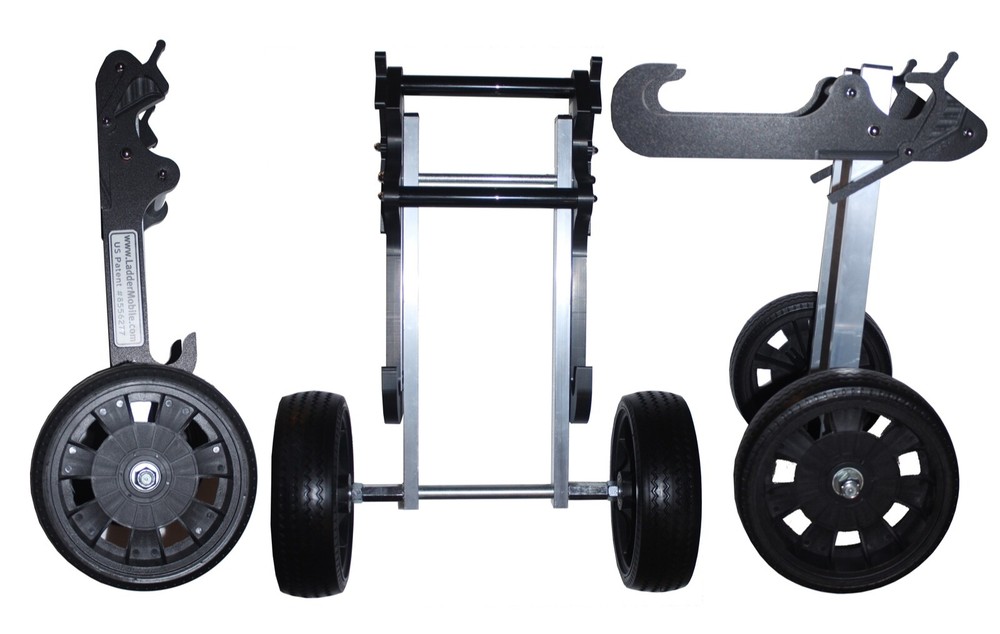 Scratch&Dent LADDERMOBILE Clip & Flip Ladder Dolly Caddy, Extension & Stepladder