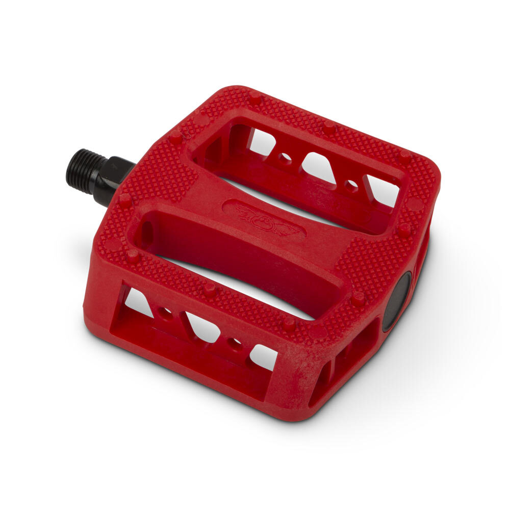 SE Racing 12 O'Clock Nylon Pedals 9/16" Red